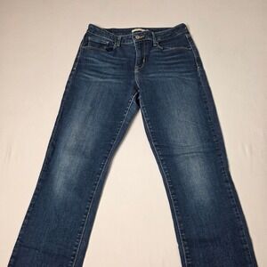 Levi Strauss & Co Mid Rise Skinny Jeans Womens 12 Blue Dark Wash Denim Pants